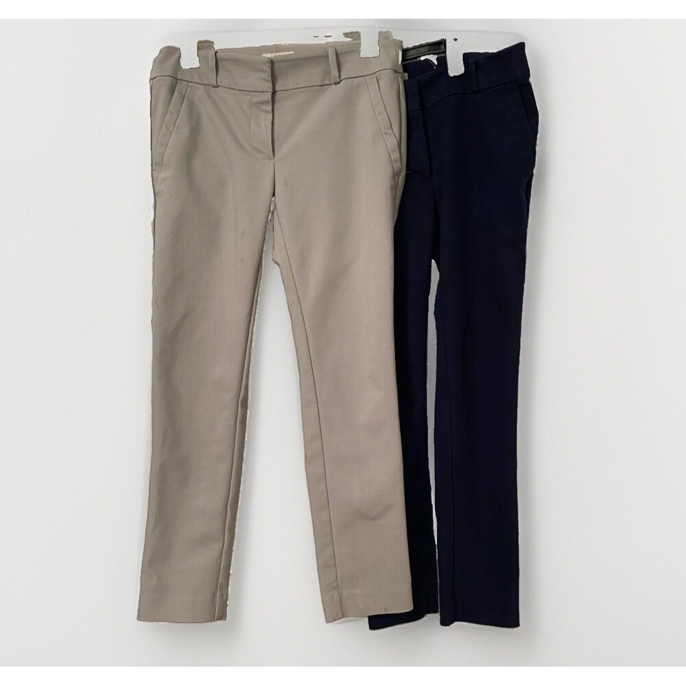 LOFT Outlet Women’s Pants Size 2P Lot Of 2 Navy & Gray Back Seam